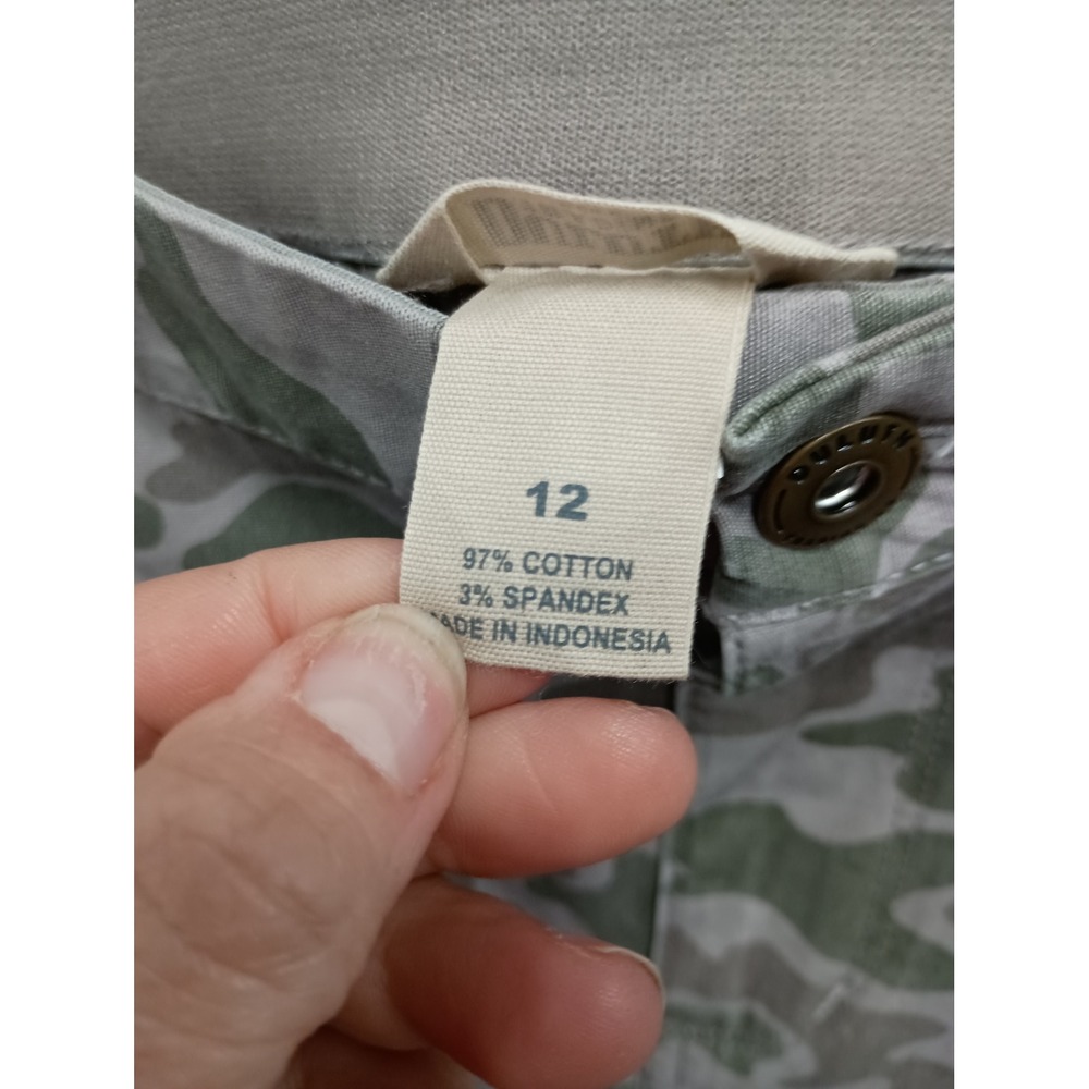 Duluth Trading Co Jogger Pants Womens 12 Green Camo Cargo Utility Outdoor - Picture 12 of 14